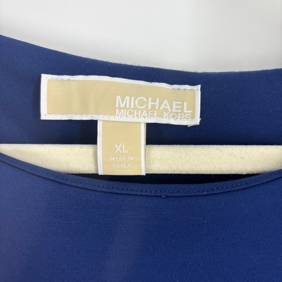 Michael Kors Women's Frayed Fringe Tank Top Navy Blue - Picture 3 of 7